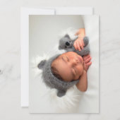 Baptisme Hartelijk dank voor de kaart Roze meisje (Achterkant)