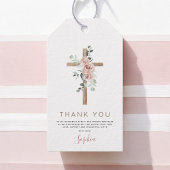 Baptisme Hartelijk dank voor het dusty roze roze m Cadeaulabel