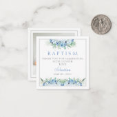 Baptisme Hartelijk dank voor kaartje Baby Blue (Voorkant / Achterkant in situ)