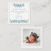 Baptisme Hartelijk dank voor kaartje Baby Blue (Voorkant / Achterkant)