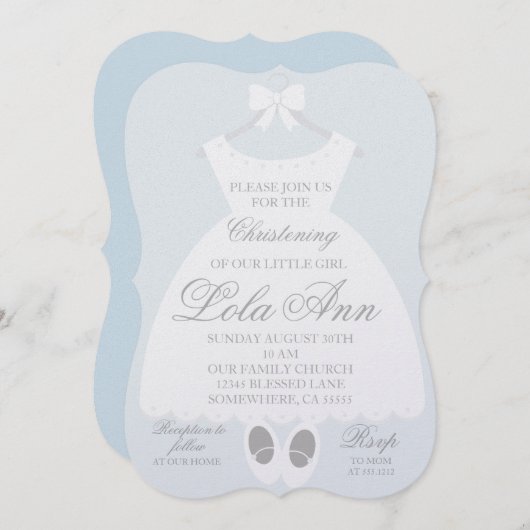 BAPTISME-INVITATIE KAART (Voorkant / Achterkant)