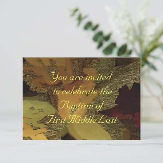 BAPTISME-INVITATIE KAART (Staand voorkant)