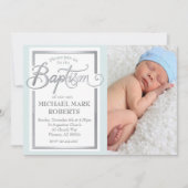 Baptisme Invitation, Baptisme, Jongen Baptisme Kaart (Voorkant)