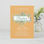 Baptisme Invitation Eucalyptus Greenery BUDGET (Staand voorkant)