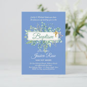 Baptisme Invitation Eucalyptus Greenery BUDGET (Staand voorkant)