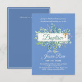 Baptisme Invitation Eucalyptus Greenery BUDGET (Voorkant / Achterkant)