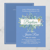 Baptisme Invitation Eucalyptus Greenery BUDGET (Voorkant / Achterkant)
