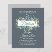 Baptisme Invitation Eucalyptus Greenery BUDGET (Voorkant / Achterkant)