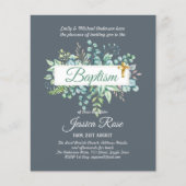 Baptisme Invitation Eucalyptus Greenery BUDGET (Voorkant)