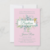 Baptisme Invitation Eucalyptus Greenery BUDGET (Voorkant)