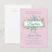 Baptisme Invitation Eucalyptus Greenery BUDGET (Voorkant / Achterkant)
