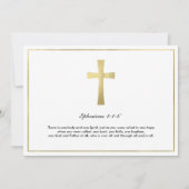 Baptisme Invitation, hedendaags, Faux Gold Kaart (Achterkant)