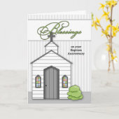 Baptisme Jubileum Blessings Chapel met strepen Kaart (Gele Bloem)