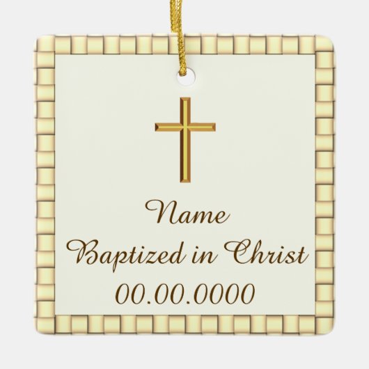 Baptisme Keramisch Ornament (Voorkant)