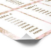 Baptisme kerstmis Gold Pink Damask Foto Afdruk (Hoek)