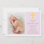 Baptisme - Lavender | Uitnodiging (Voorkant)