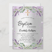 Baptisme lavender violet kaart (Voorkant)