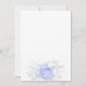 Baptisme lichtblauwe bloemenjongen elegant wit kaart (Achterkant)