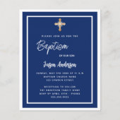 Baptisme marineblauw witte jongen goudmakreel (Voorkant)