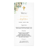 Baptisme Menu eucalyptus greenery cross (Voorkant)