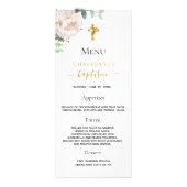 Baptisme Menu White gold floral (Voorkant)