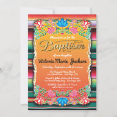 Baptisme Mexican Fiesta Party Gold Glitter Kaart (Voorkant)