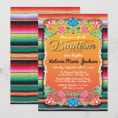 Baptisme Mexican Fiesta Party Gold Glitter Kaart (Voorkant / Achterkant)
