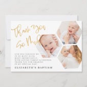 Baptisme moderne eenvoudige grafische geometrische bedankkaart (Voorkant)