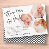 Baptisme moderne eenvoudige grafische geometrische bedankkaart