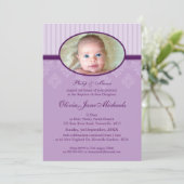 BAPTISME NODIGT UIT:: gezegend 2P Kaart (Staand voorkant)