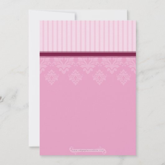 BAPTISME NODIGT UIT:: gezegend 3P Kaart (Achterkant)