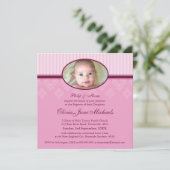 BAPTISME NODIGT UIT:: gezegend 3SQ Kaart (Staand voorkant)