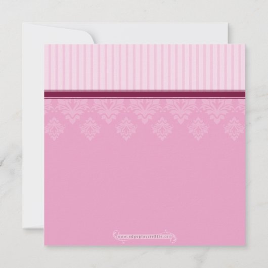 BAPTISME NODIGT UIT:: gezegend 3SQ Kaart (Achterkant)