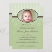 BAPTISME NODIGT UIT:: gezegend 7P Kaart (Voorkant / Achterkant)