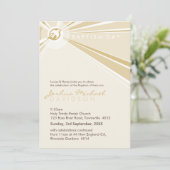 BAPTISME NODIGT UIT:: moderne duif 2P Kaart (Staand voorkant)