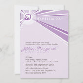 BAPTISME NODIGT UIT:: moderne duif 6P Kaart (Voorkant)