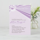 BAPTISME NODIGT UIT:: moderne duif 6P Kaart (Staand voorkant)