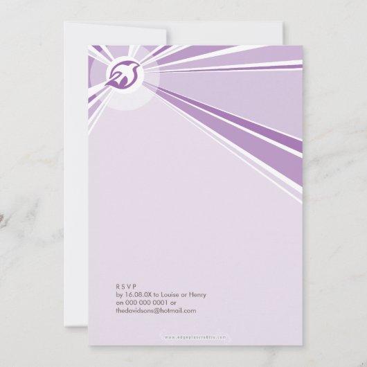 BAPTISME NODIGT UIT:: moderne duif 6P Kaart (Achterkant)