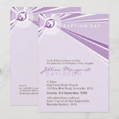 BAPTISME NODIGT UIT:: moderne duif 6P Kaart (Voorkant / Achterkant)