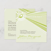 BAPTISME NODIGT UIT:: moderne duif 7SQ Kaart (Voorkant / Achterkant)