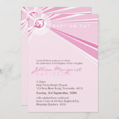 BAPTISME NODIGT UIT:: moderne duif 8P Kaart (Voorkant / Achterkant)