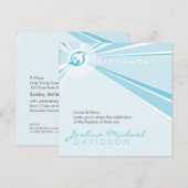 BAPTISME NODIGT UIT:: moderne duif 9SQ Kaart (Voorkant / Achterkant)