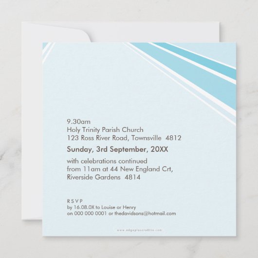 BAPTISME NODIGT UIT:: moderne duif 9SQ Kaart (Achterkant)