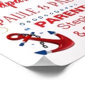 Baptisme Nutical Christening board Poster (Hoek)