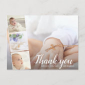 Baptisme of Christening Bedankt 4 Foto Collage Briefkaart (Voorkant)
