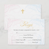 Baptisme of RSVP van de eerste gemeenschap  | Blau Kaartje (Voorkant / Achterkant)