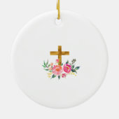Baptisme Ornament God Bless Baby Girl Ornament (Achterkant)