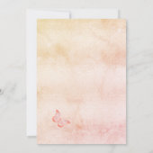 Baptisme pampas gras blush vlinderbloemen kaart (Achterkant)