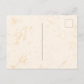 Baptisme pampas roos goudbruin roze marmer uitnodiging briefkaart (Achterkant)