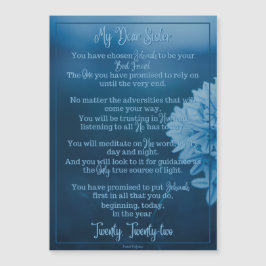 Baptisme Poem | Magnetische Kaart | JW Blue Flower